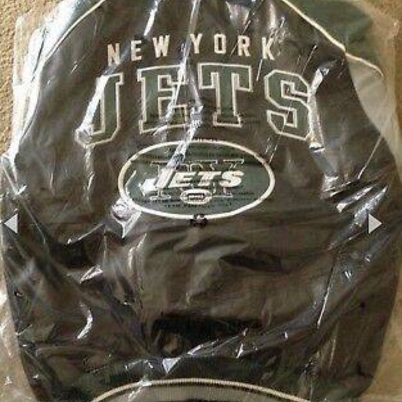 NWT NFL New York Jets Faux Leather Jacket LARGE